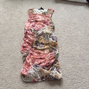 Dynamite Floral Maxi Dress - Pink and Cream
